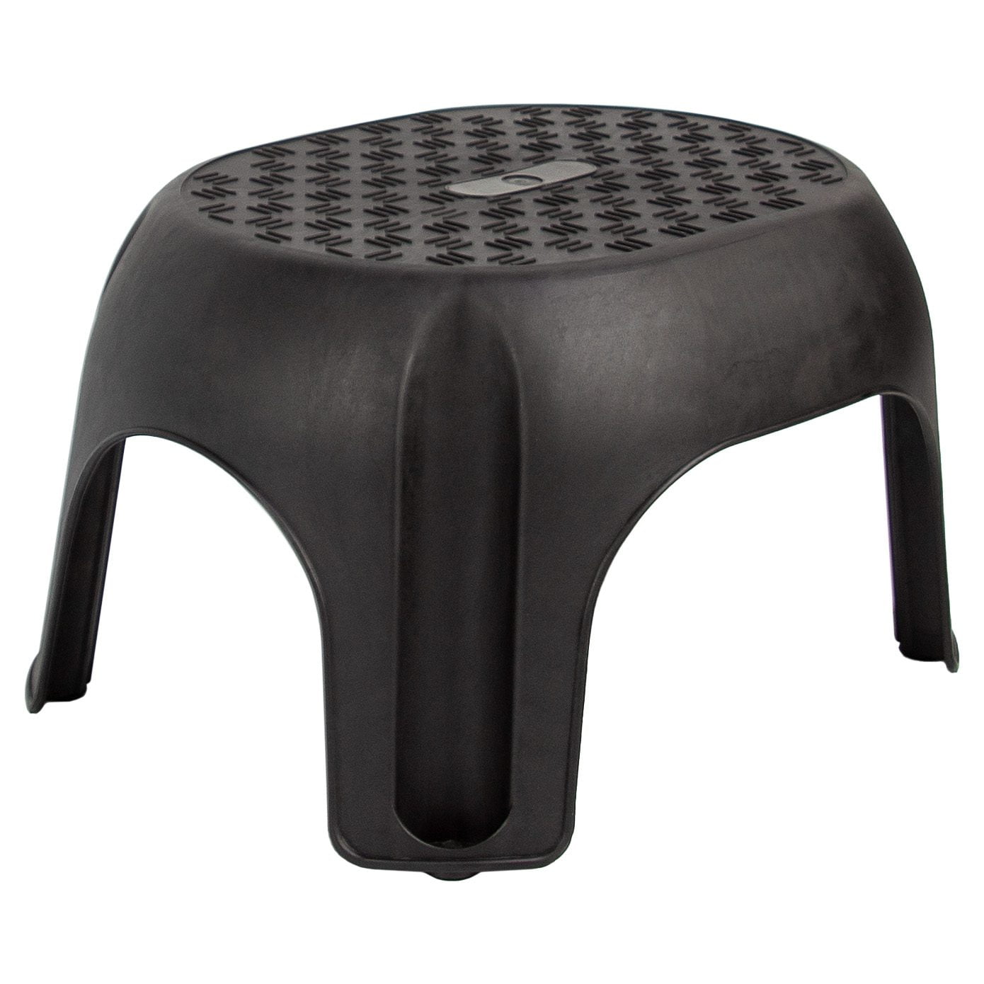 Wisconic Single Step Stool 9.5" Tall, Black Plastic 300 Pound Max Weight