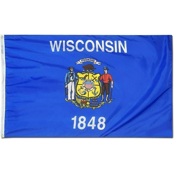 Wisconsin - 3'X5' Nylon Flag