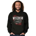 thumbnail image 1 of Wisconsin America Dairyland Map Shape Hoodie Sweatshirt Women Men Brisco Brands S, 1 of 6