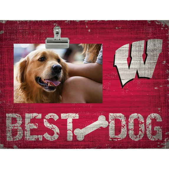Wisconsin Badgers 10.5" x 8" Best Dog Clip Photo Frame