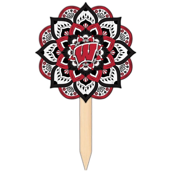 Wisconsin Badgers 18'' x 12'' Mandala Yard Stake