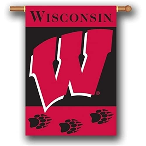 Wisconsin Badgers 2-Sided 28-by-40 inch House Banner with Pole Sleeve University of