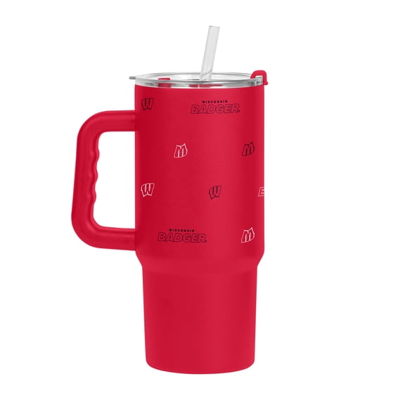 Wisconsin Badgers 24oz. Step and Repeat Powder Coat Tumbler