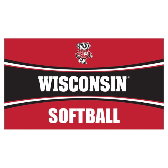 Wisconsin Badgers 28" x 16" Softball Trapper Door Mat