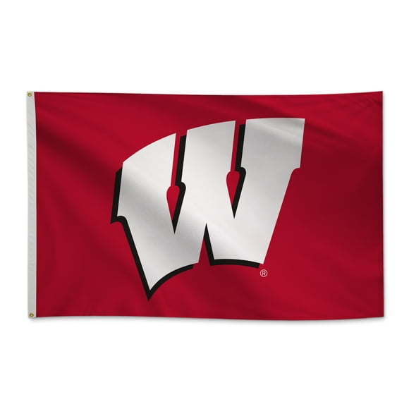 Wisconsin Badgers 5' x 8' College Sports Printed Flag - NCAA Licensed - Nylon - School Banner (Red, White)