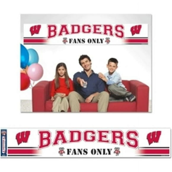 Wisconsin Badgers Banner 12x65 Party Style Special Order