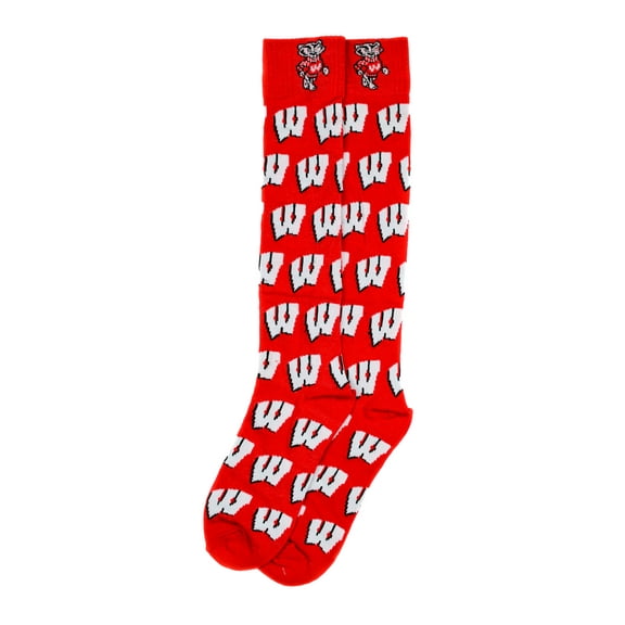 Wisconsin Badgers Dress Sock - Donegal Bay - Unisex - One Size - Mid-Calf