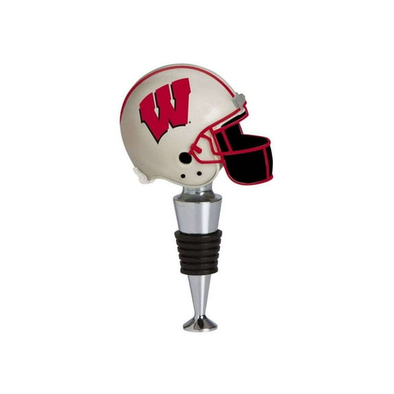 Wisconsin Badgers Football Helmet Wine Bottle Stopper