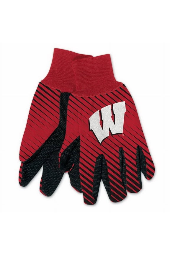 Wisconsin Badgers Gloves Two Tone Style Adult Size