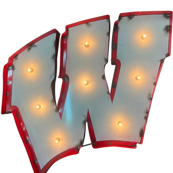 Wisconsin Badgers Illuminated Recycled Metal Wall Decor