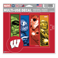 thumbnail image 1 of Wisconsin Badgers  MARVEL MULTI-USE DECAL 5" x 6", 1 of 1