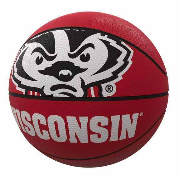 Wisconsin Badgers Mascot Official-Size Rubber Basketball