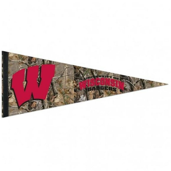 Wisconsin Badgers Pennant 12x30 Premium Style Camo Design