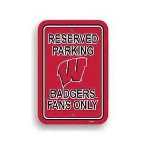 Wisconsin Badgers Plastic Parking Sign