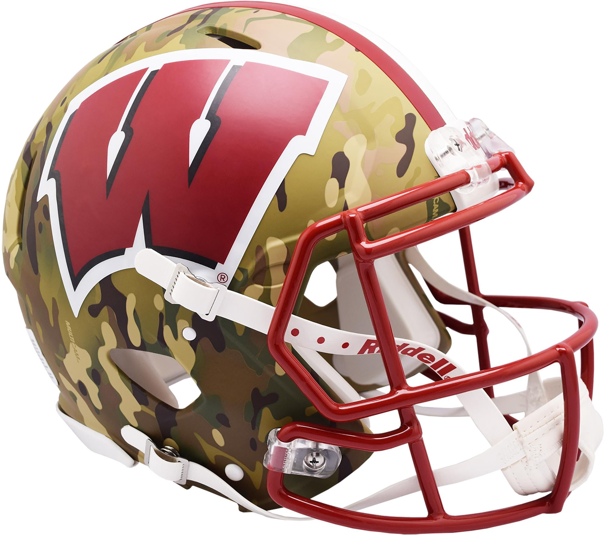 Wisconsin Badgers Riddell Camo Alternate Speed Authentic Helmet - Fanatics Authentic Certified