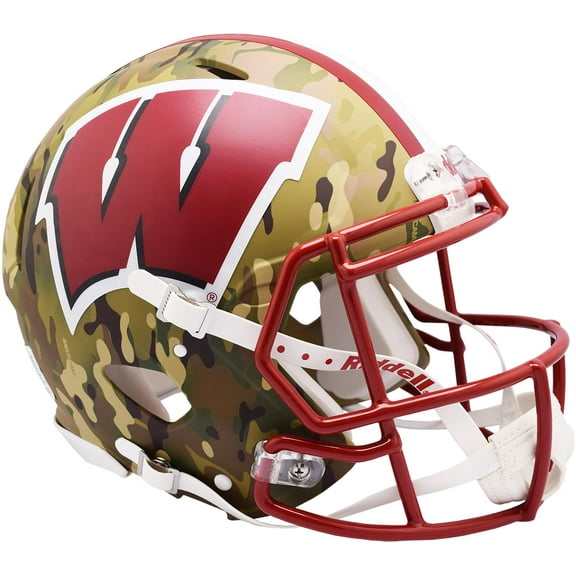 Wisconsin Badgers Riddell Camo Alternate Speed Authentic Helmet