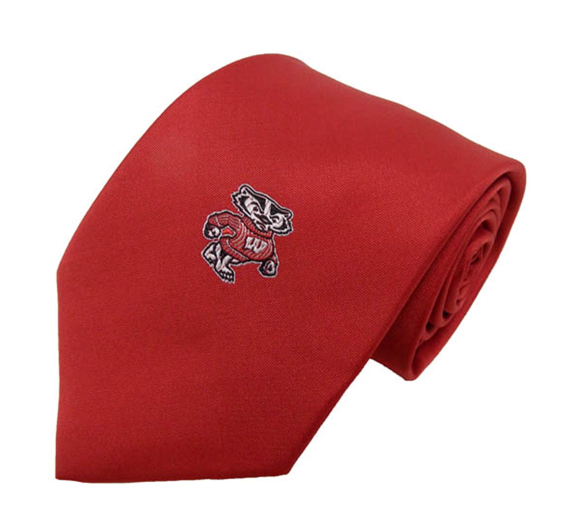 Wisconsin Badgers Solid Necktie with Bucky - Donegal Bay - Unisex - One Size