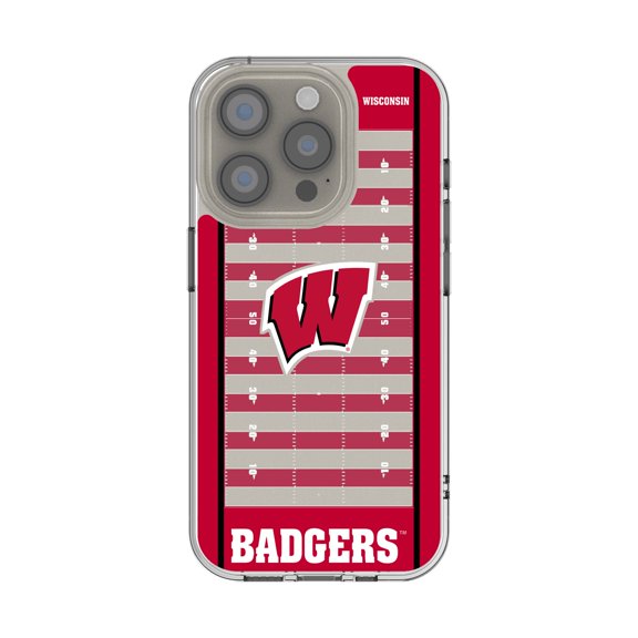 Wisconsin Badgers iPhone Clear Football Field Design Case