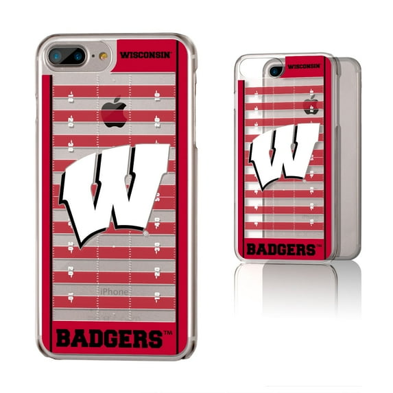 Wisconsin Badgers iPhone Clear Football Field Design Case