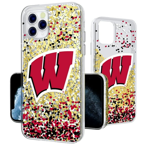Wisconsin Badgers iPhone Glitter Confetti Design Case