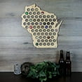 thumbnail image 1 of Torched Wisconsin Beer Cap Map Wall Mount Display Decor Multicolor, 1 of 3