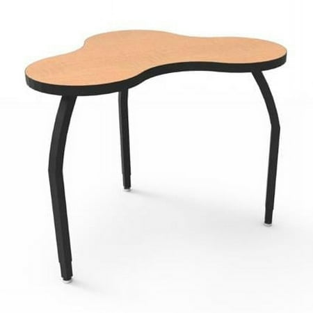 Wisconsin Bench ELO7806-ADJSS-94 Elo Manta Table with Fusion Maple Laminate & 3 Adjustable Smooth Silver Legs