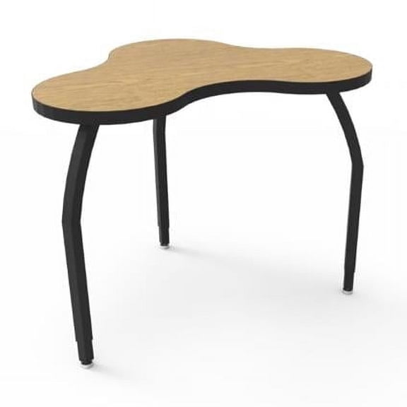 Wisconsin Bench ELO7810-ADJSS-32 Elo Adapt II Desk with Bannister Oak Laminate & 4 Adjustable Smooth Silver Legs - 26-31 x 30 x 21.5 in.