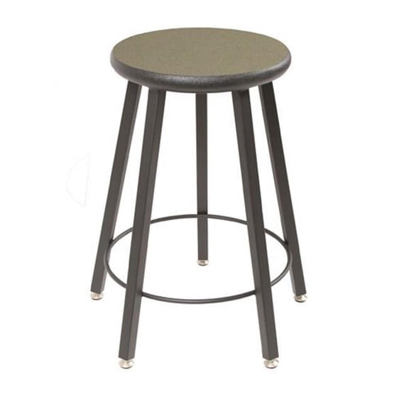 Wisconsin Bench STL7186-AR-25 18-2 8 in. Adjustable Five-Legged Square Tube Fully Welded Stool Grey Nebula Laminate - Lotz Armor Edge Seat