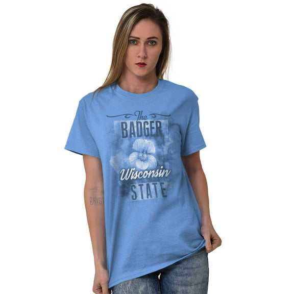 Wisconsin Cute State Flower Souvenir Women's Graphic T Shirt Tees Brisco Brands M