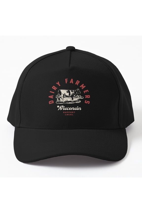 Wisconsin Dairy Farmers Baseball Cap Milk Cow Farm Hat Design