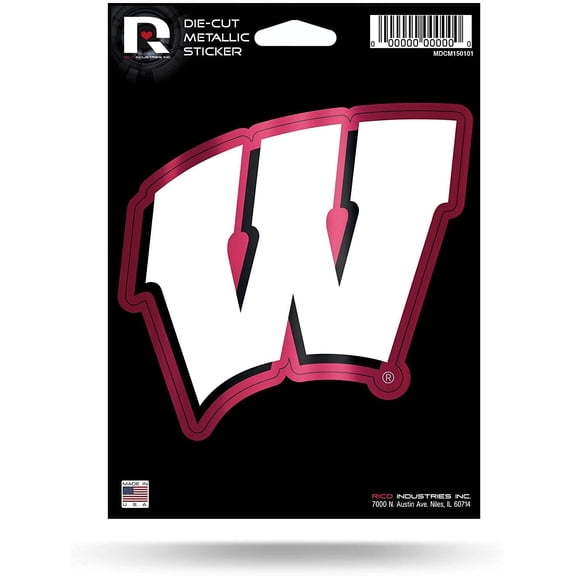 Wisconsin Die Cut Metallic Sticker