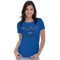 thumbnail image 1 of Wisconsin Distressed Badger Stenciled Womens Fitted Plus Size Graphic Tee Brisco Brands 2X, 1 of 5