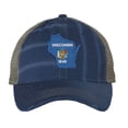 thumbnail image 1 of Wisconsin Cap - Distressed State Flag Design - Vintage Badger State Trucker Strapback Hat (RoyalBlue), 1 of 8