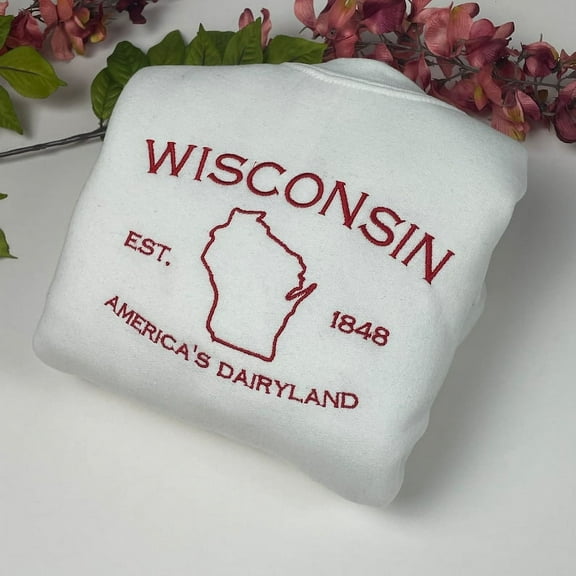 Wisconsin Embroidered Sweatshirt