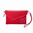 thumbnail image 1 of Little Earth 100432-UWIS-LRED NCAA Wisconsin Badgers Team Fold Over Crossbody Pebble Purse, Light Red, 1 of 1
