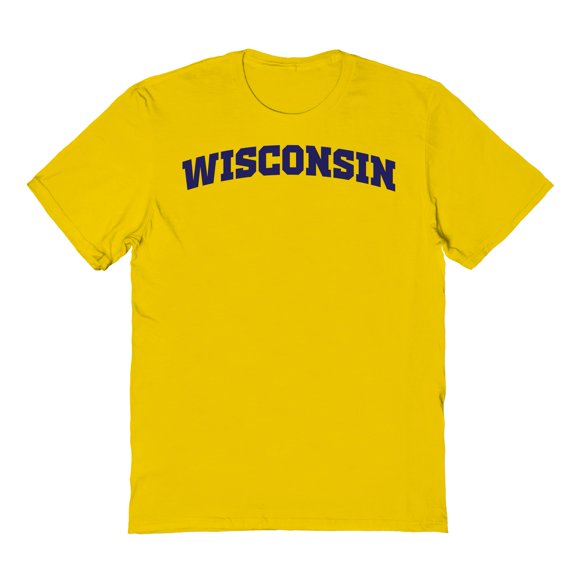 Wisconsin Graphic Gold Men's Cotton T-Shirt