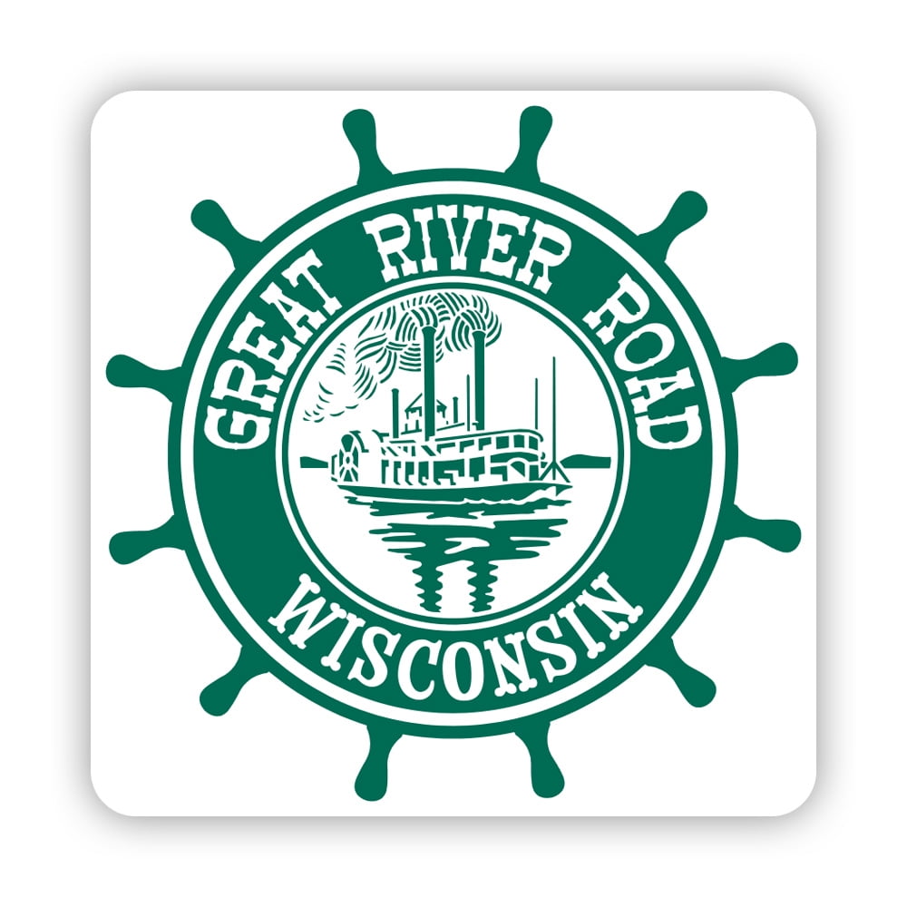 Wisconsin Great River Road Highway Sign Sticker Decal - Self Adhesive ...