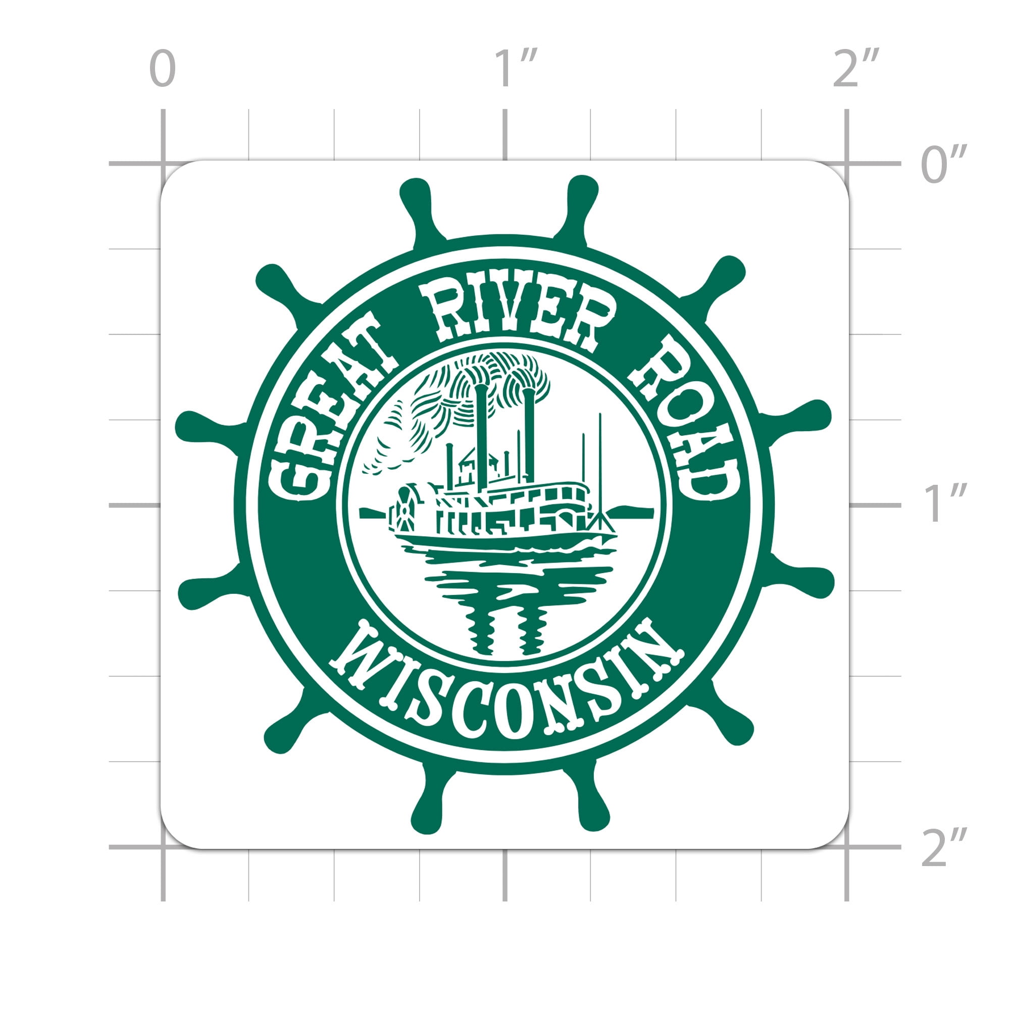 Wisconsin Great River Road Highway Sign Sticker for water bottle phone ...