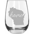 thumbnail image 1 of Wisconsin Home States Etched 15.25oz Libbey Stemless Wine Glass, 1 of 1