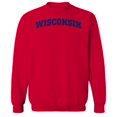 thumbnail image 1 of Wisconsin Humor Graphic Red Men's Crewneck Sweatshirt, 1 of 1