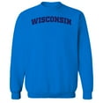 thumbnail image 1 of Wisconsin Humor Graphic Royal Men's Crewneck Sweatshirt, 1 of 1