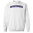 thumbnail image 1 of Wisconsin Humor Graphic White Men's Crewneck Sweatshirt, 1 of 1