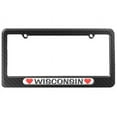 thumbnail image 1 of Wisconsin Love with Hearts License Plate Frame, 1 of 1