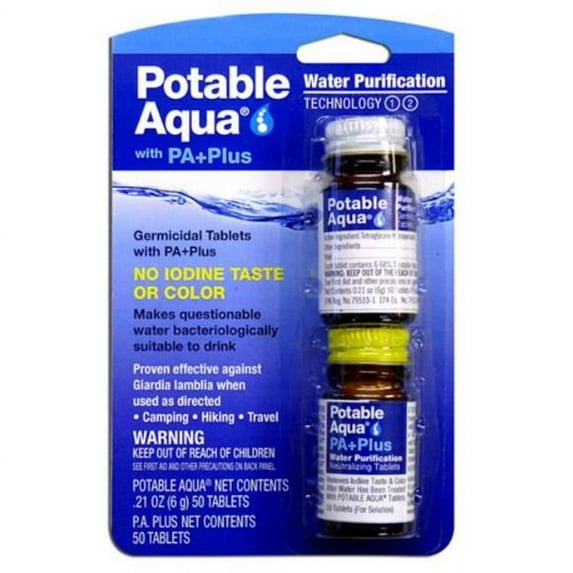 Wisconsin Pharmacal WPC-310 Potable Aqua P.A. Plus Water Purification Kit with Bottle