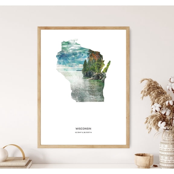 Wisconsin Print Wisconsin Print Wisconsin Wisconsin Wisconsin Map Art Map Of Wisconsin