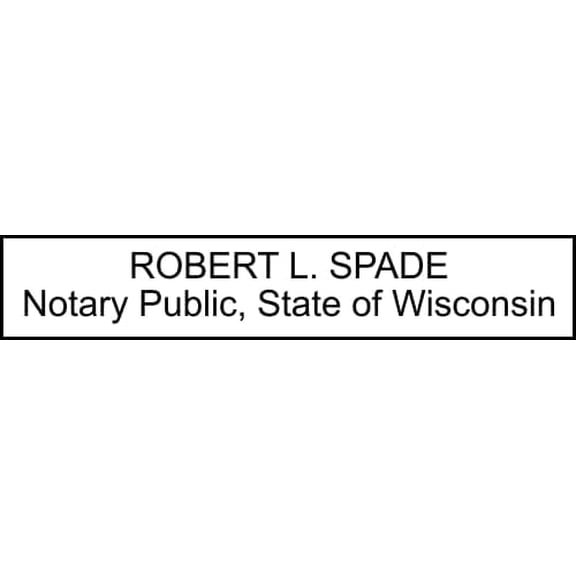 Wisconsin Rectangular Notary Stamp | Official State Notary Stamp | Official Seals | Meets State Specifications (Wisconsin, Rectangular Stamp)