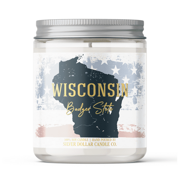 Wisconsin State Candle - Missing Home and Nostalgia Candle - 9/16oz 100% All-Natural Handmade Soy Wax Candle