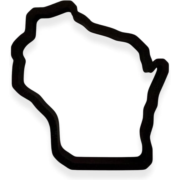 Wisconsin State Cookie Cutter with Easy Push Design (4 inch)