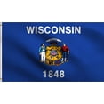 thumbnail image 1 of Wisconsin State Flag 100% Polyester, 1 of 5
