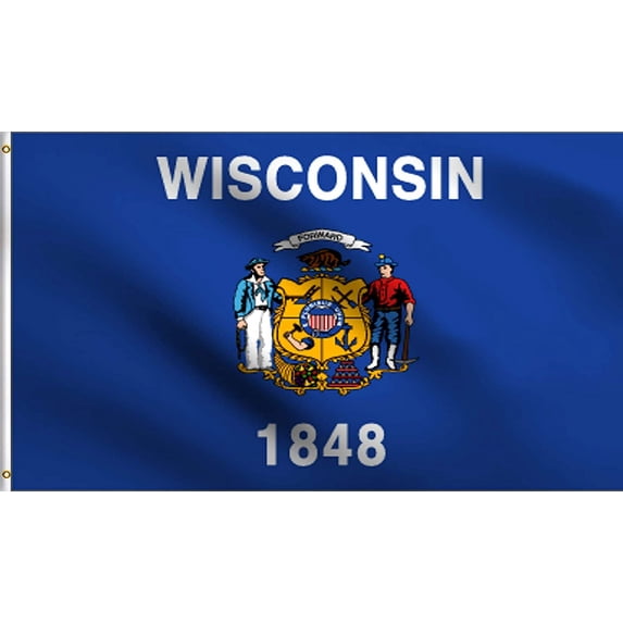 Wisconsin State Flag 100% Polyester